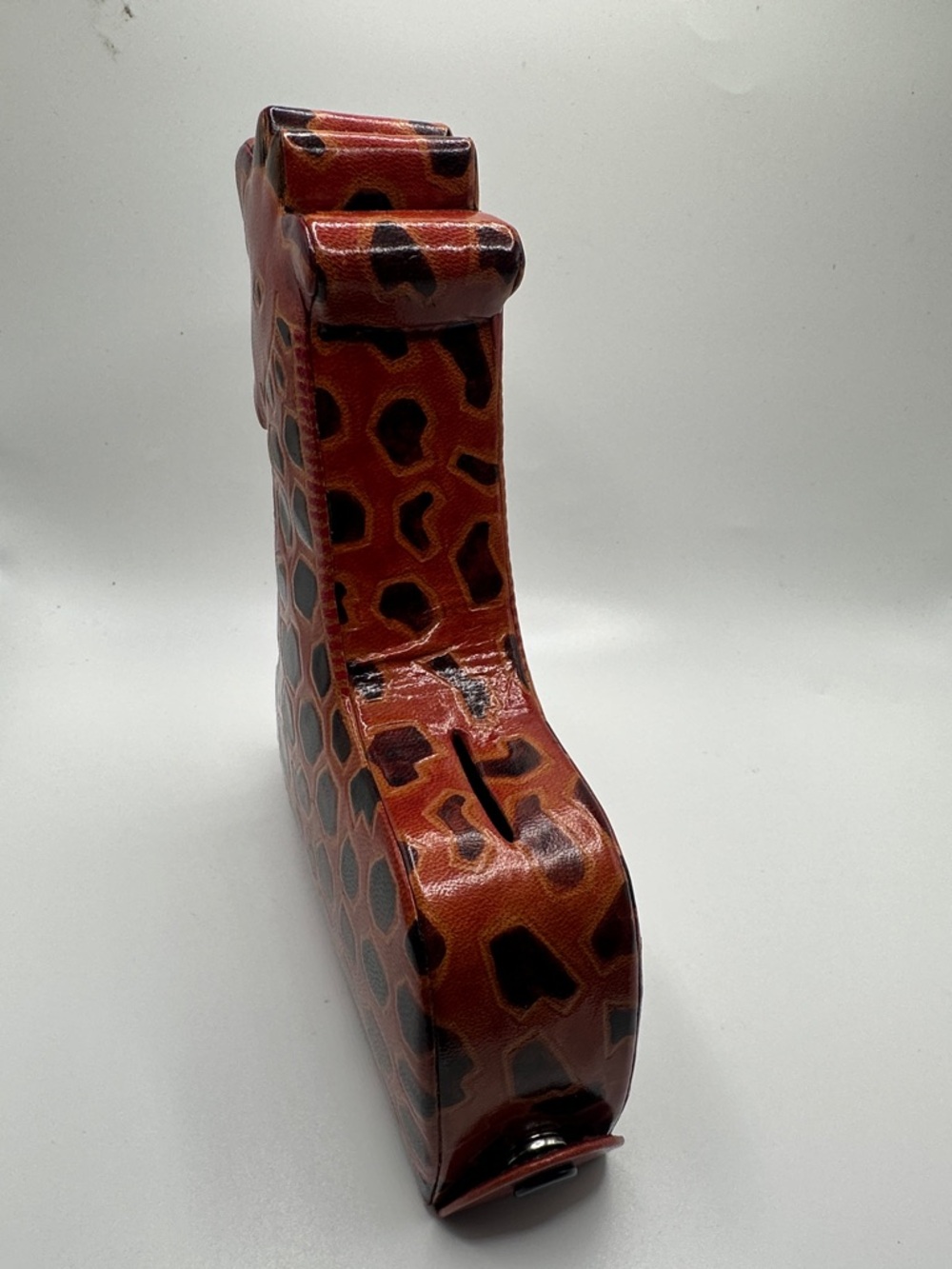 Source Unknown Red and Black leather Giraffe Accent - Picture 4 of 8